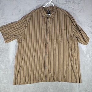 REI Short Sleeve Button‎ Up Shirt Striped Casual Outdoor Mens XXL